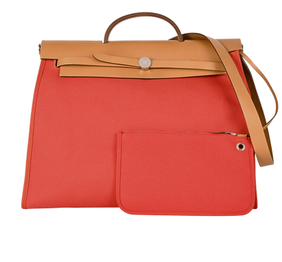 Herbag 39, £1,500, Handbags, Red/Tan, Canvas/Leather, Front view